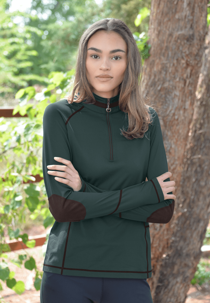 Chemise Équestre Chestnut Bay Performance Rider SkyCool - Manches Courtes - Bleu Taille XL