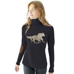 Rider Lounge Turtleneck Running Horses