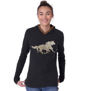 Rider Lounge Hoodie Running Horses